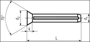 DIN 1477 - Flat Countersunk Head Grooved Pins