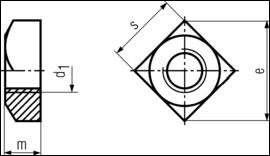 DIN 557 - Square Nuts