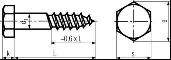 DIN 571 - Hexagon Lag Screws 