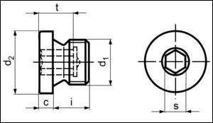 DIN 908 - Hexagon Socket Screw Plugs
