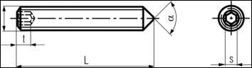 DIN 914 - Socket Set Screws With Cone Point 