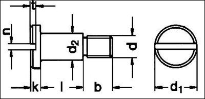 DIN 923 - Slotted Pan Head Screws With Shoulder