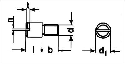 DIN 927 - Slotted Shoulder Screws 